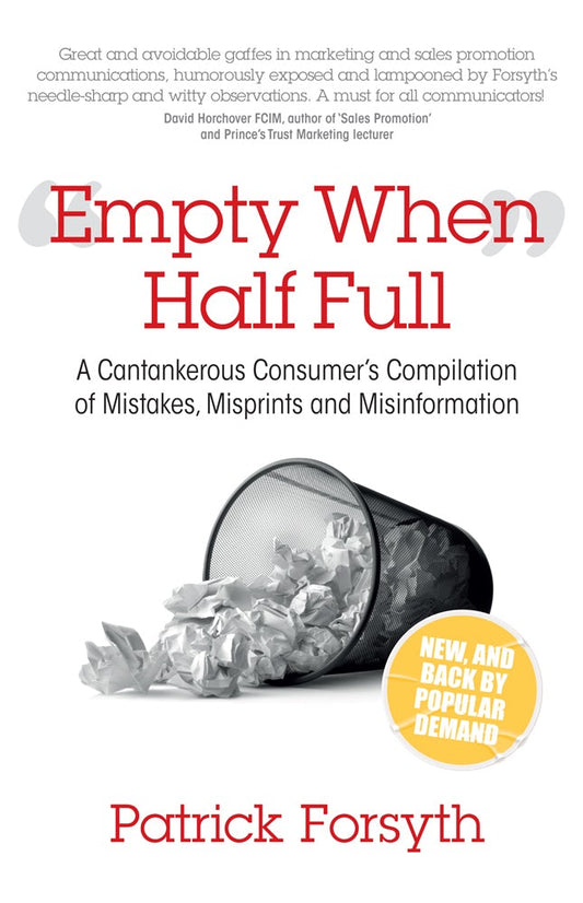 Cover image for Empty When Half Full, isbn: 9781907498787